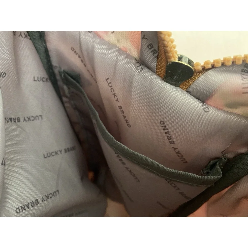 Lucky Brand Backpack White Background Pink & Orange Flowers